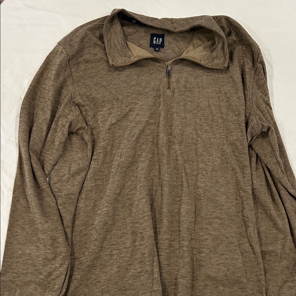 GAP Tan Quarter-Zip Pullover